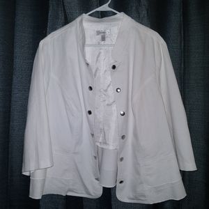 Dressbarn white light jacket sz 22/24 (no closure)